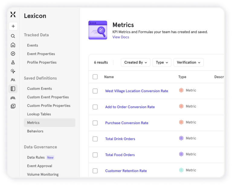 <em>Lexicon in Mixpanel.</em>