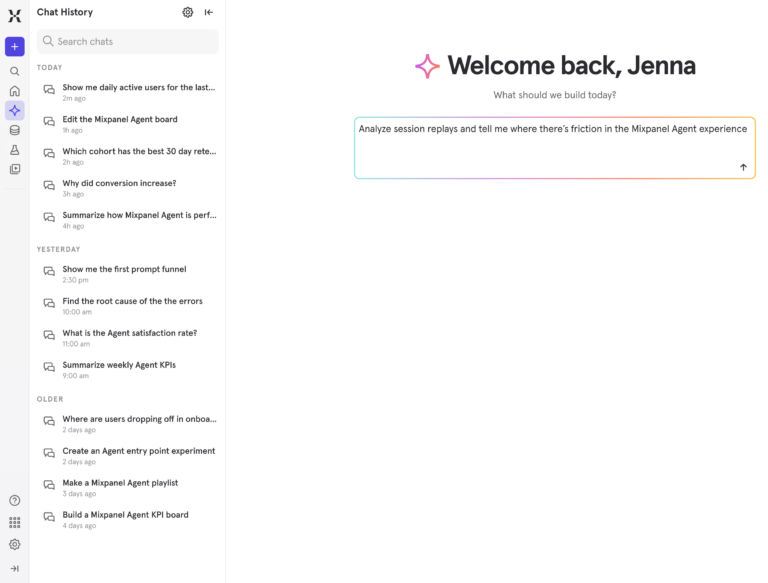 Mixpanel Agent Session Replay example